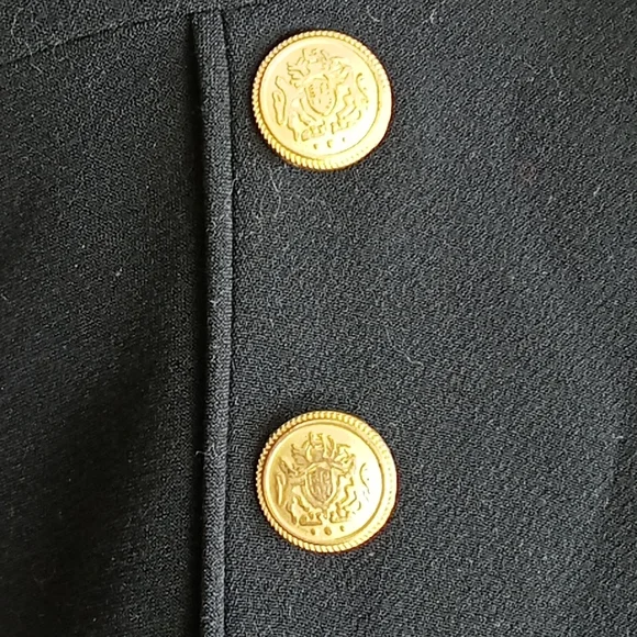 Forever New Black coat with gold buttons size 12 - Picture 3 of 12
